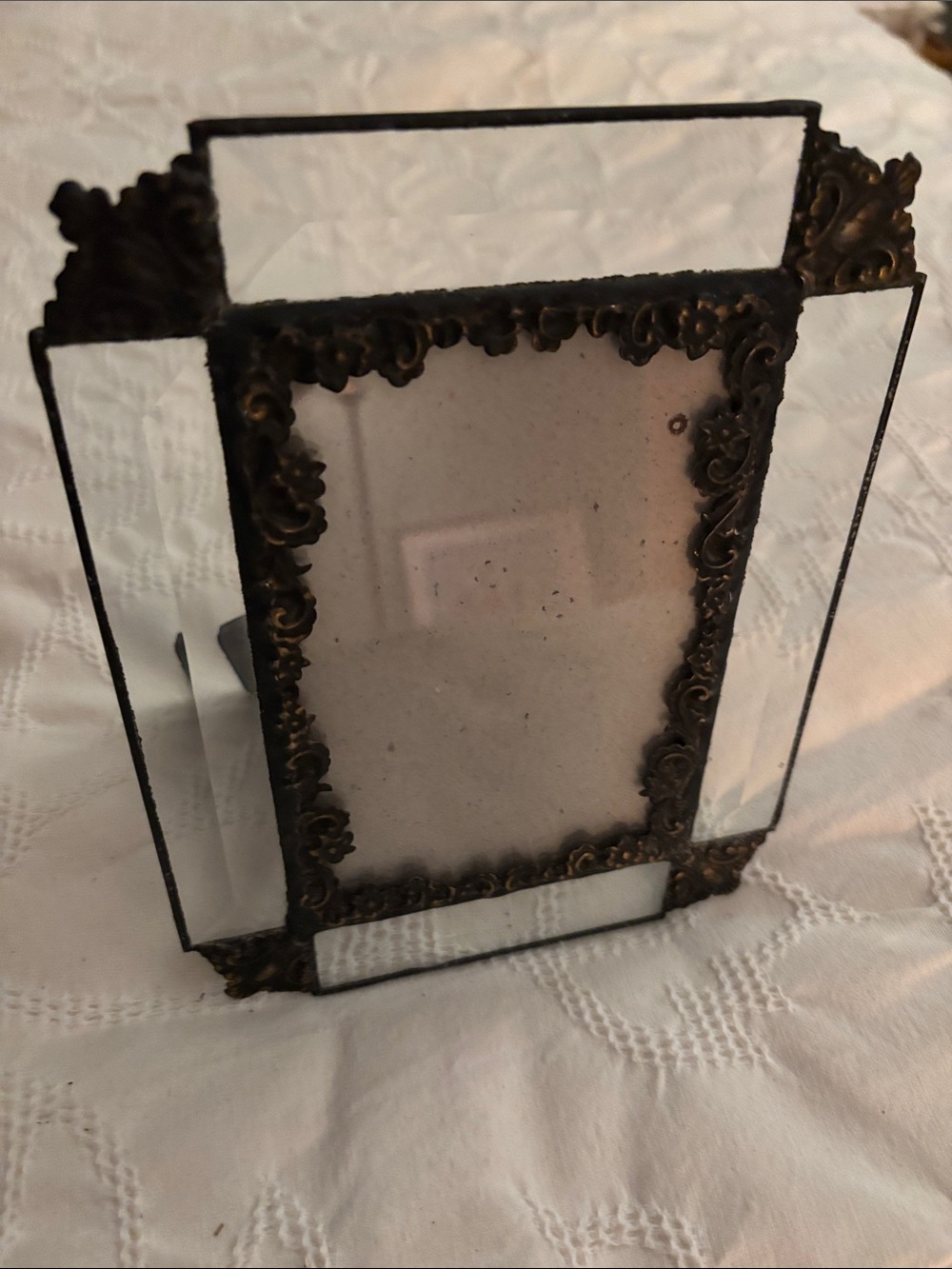 Ornate Black w Gold Accents Decorative  Glass Picture Frame - Classic Home 4x6